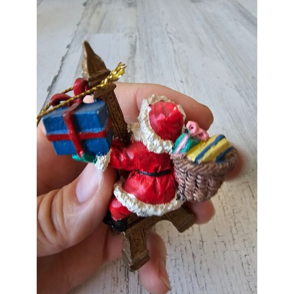 Efsa Santa Paris Eiffel Tower ornament present as is Xmas tree - Picture 6 of 9